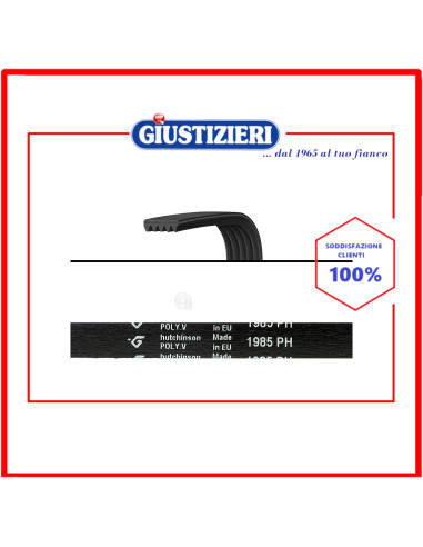 cinghia h7 1985 poly-v lavatrice universale