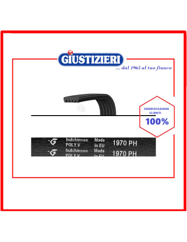 cinghia h7 1970 poly-v lavatrice universale