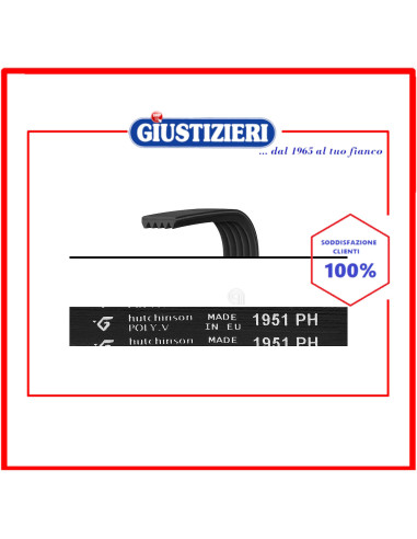 cinghia h7 1951 poly-v asciugatrice whirlpool