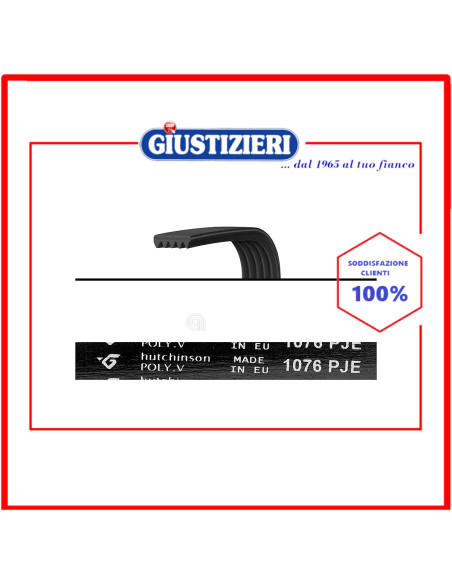 cinghia j5 1076 poly-v lavatrice universale
