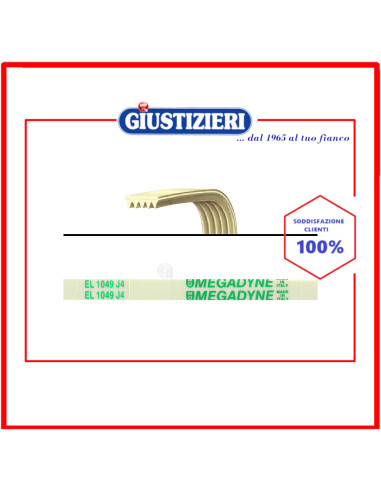 cinghia j4 1049 poliuretano lavatrice universale