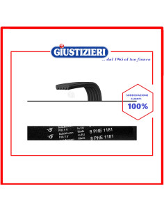 cinghia h8 1181 poly-v lavatrice whirlpool