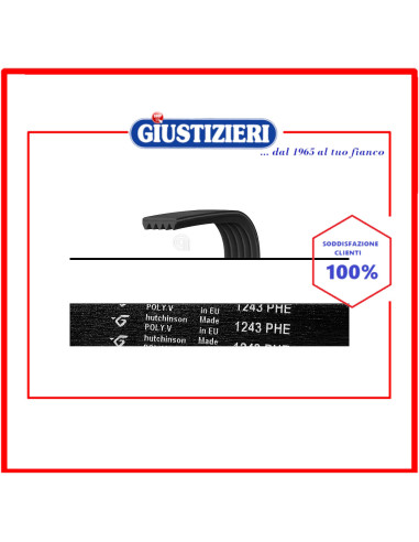 cinghia h8 1243 poly-v lavatrice universale