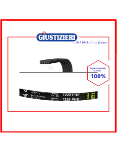 cinghia h6 1229 poly-v lavatrice whirlpool