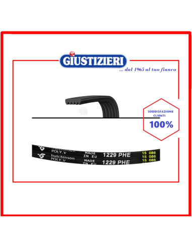 cinghia h6 1229 poly-v lavatrice whirlpool