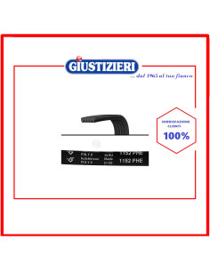 cinghia h7 1152 poly-v lavatrice brandt