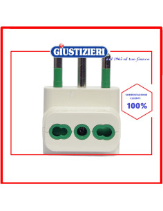 adattatore triplo e spina italiana 10a piccolo elettrodomestico gbc 2