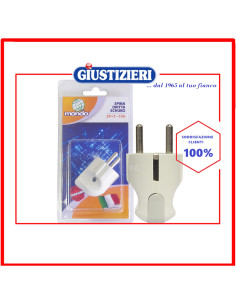 spina diritta schuko bianca 16a