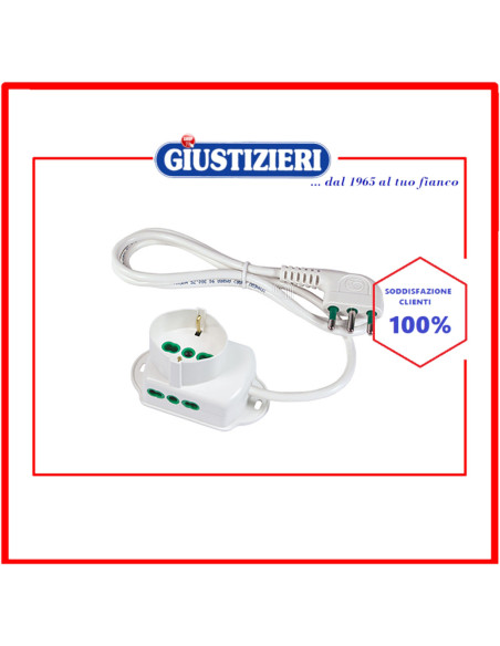 multipresa 2 uscite + spina con terra cod. 55301195