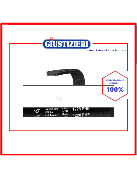 cinghia h6 1228 poly-v lavatrice vestel