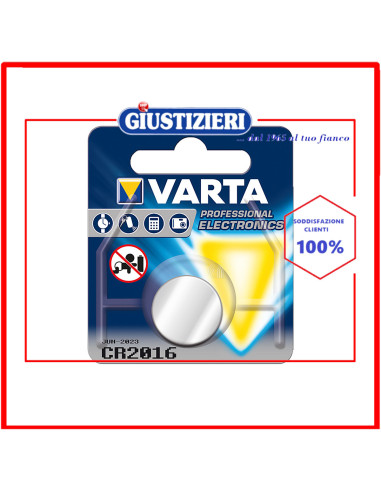 pila a bottone in litio cr2016 varta