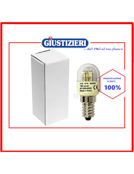 lampadina led e14 3w frigorifero mondo