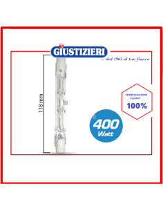 lampadina 400w r7s lineare alogena 117mm