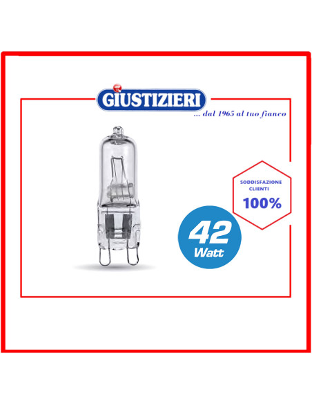 lampadina tubolare alogena 42w g9