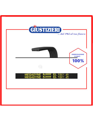 cinghia j5 1321 poly-v compatibile con lavatrice compatibile con miele