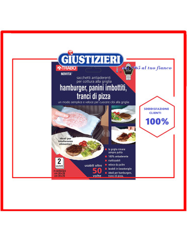 2 buste salvagriglia lavabili antiaderenti