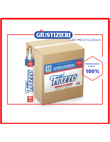box 18 cilindri co2 ricaricati 425g erogatore acqua frizzo