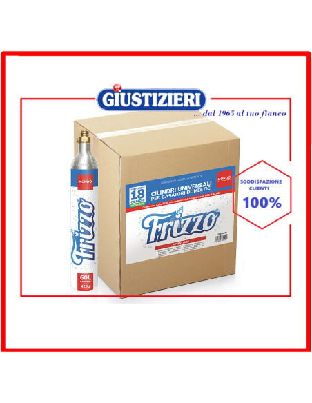 box 18 cilindri co2 ricaricati 425g erogatore acqua frizzo