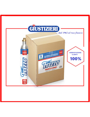 box 9 cilindri co2 ricaricati 425g erogatore acqua frizzo