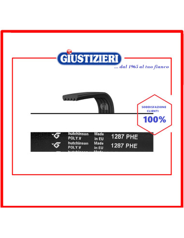 cinghia h8 1287 poly-v lavatrice electrolux