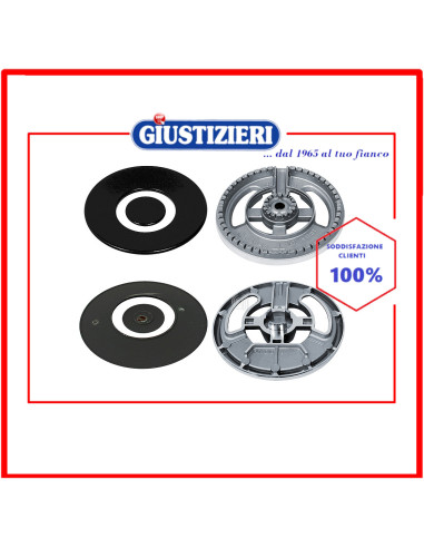 kit bruciatore + piattelli doppia corona grande mono