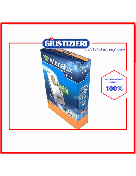 set 4 sacchetti con 1 filtro originale aspirapolvere electrolux