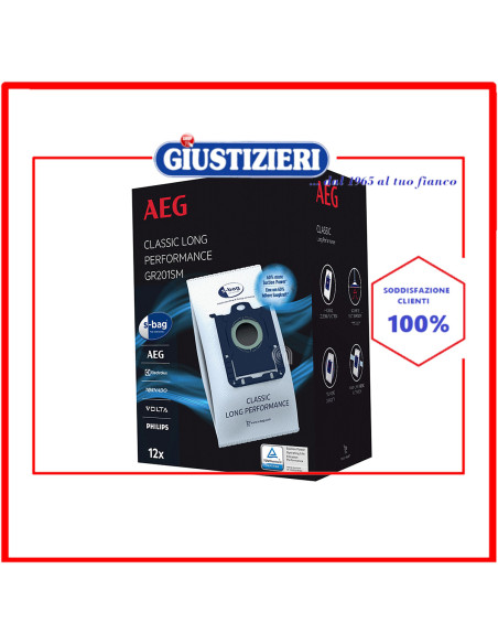 set 12 sacchetti con 1 filtro originale aspirapolvere electrolux