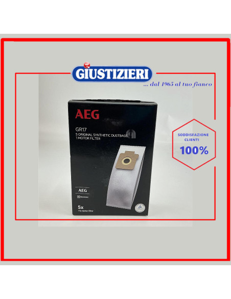 set 5 sacchetti con 1 filtro originale aspirapolvere electrolux
