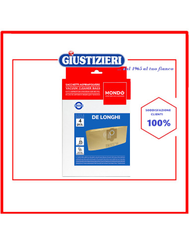 set 4 sacchetti aspirapolvere de longhi