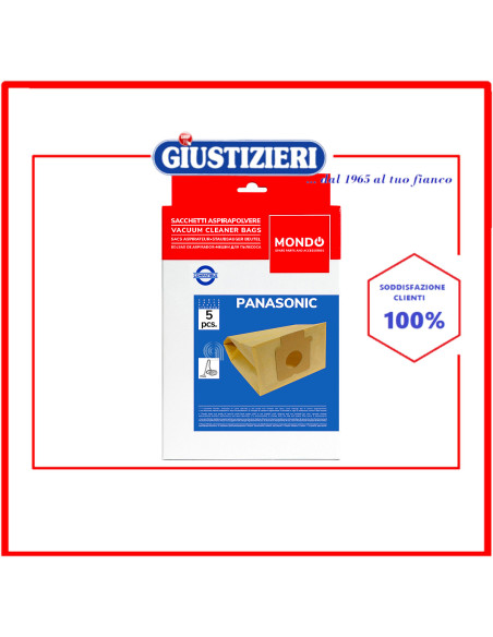 set 5 sacchetti aspirapolvere panasonic