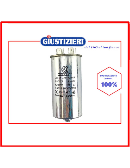 condensatore metallico 45mf - 4+4f