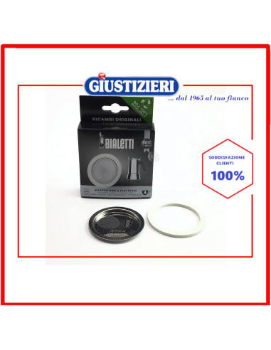 guarnizione e piastrina 4 tazze originale caffettiera bialetti