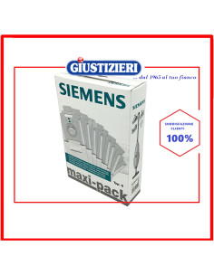 set 8 sacchetti con 1 filtro type s originale aspirapolvere bosch