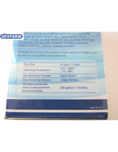 rwf060un filtro acqua frigo whirlpool...
