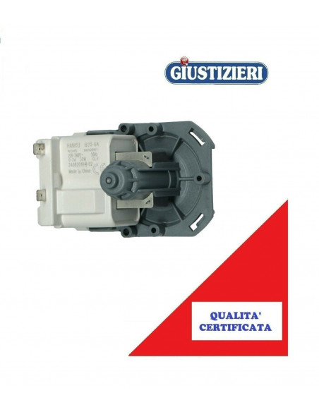 pompa scarico lavastoviglie universale hanyu 30w, 220/240v, 50hz 0.3a baionetta