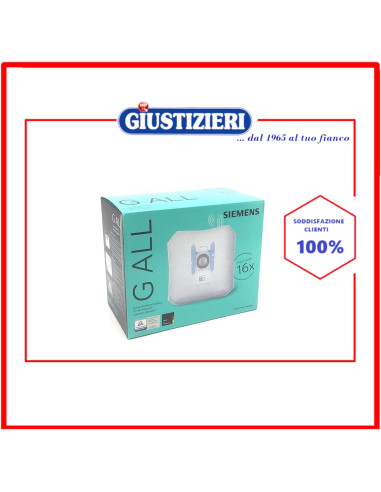 set 16 sacchetti type g siemens originale aspirapolvere bosch