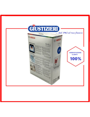 set 4 sacchetti type g originale aspirapolvere bosch