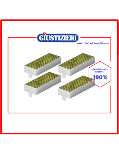 set 4 filtro carbone aria rettangolare air plus originale cappa aspirante bosch