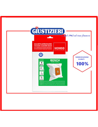 set 4 sacchetti aspirapolvere bosch