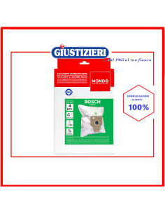 set 4 sacchetti aspirapolvere bosch