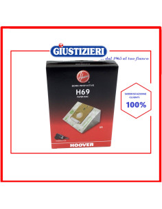 set 5 sacchetti h69 originale aspirapolvere candy