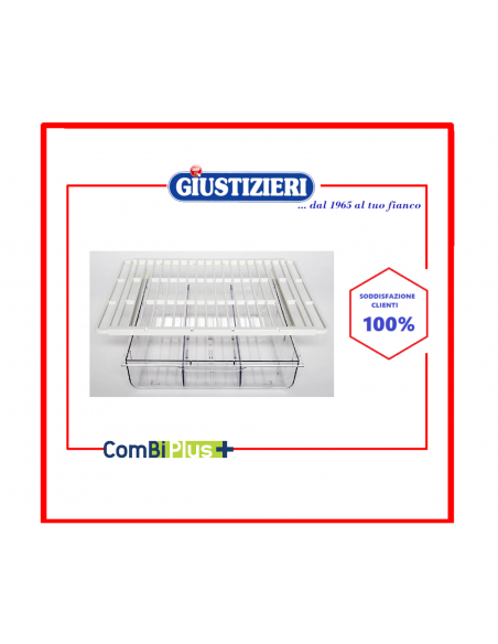 kit completo ripiano frigorifero universale con cassetto porta alimenti 35x42-50