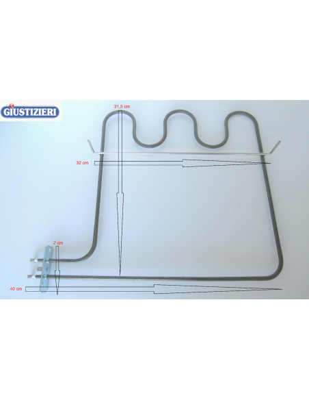 cok110zn 3570076038 resistenza rex electrolux castor 1200w 220v