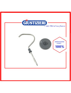 gancio impastatore con protezione in gomma