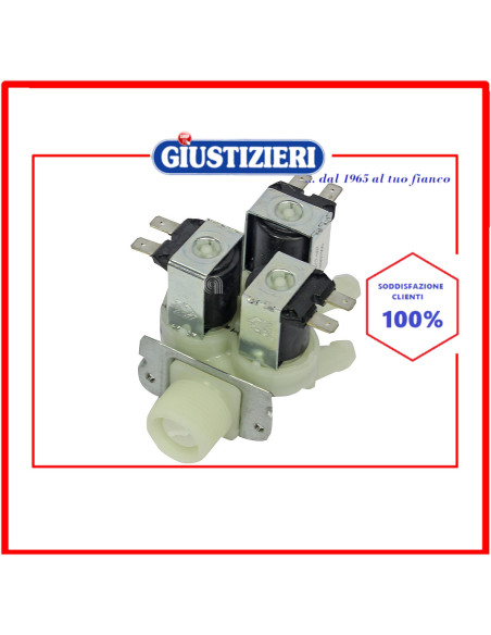 elettrovalvola 3 vie 180° 12mm lavatrice universale