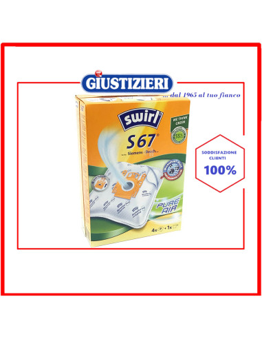 set 4 sacchetti s67 originale aspirapolvere de longhi