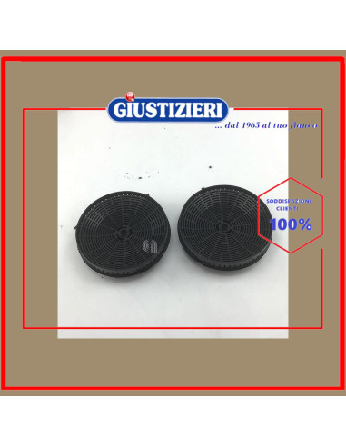 set 2 filtro carbone circolare type 57 originale cappa aspirante elica