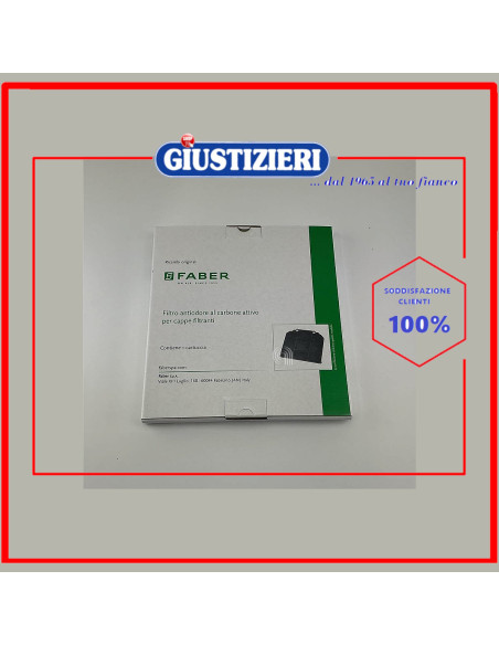 filtro carbone rettangolare f9 originale cappa aspirante faber