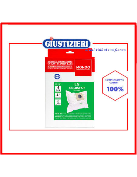 set 4 sacchetti aspirapolvere lg