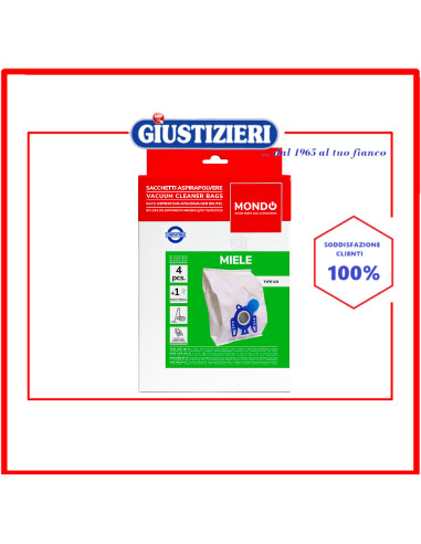 set 4 sacchetti gn aspirapolvere compatibile con miele
